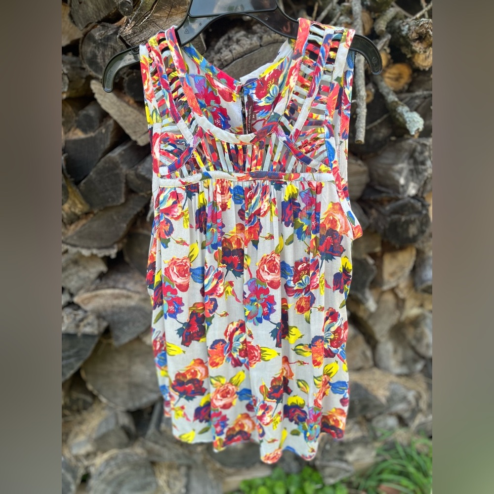Ranna Gill sleeveless shirt/blouse - summer/floral - size M
